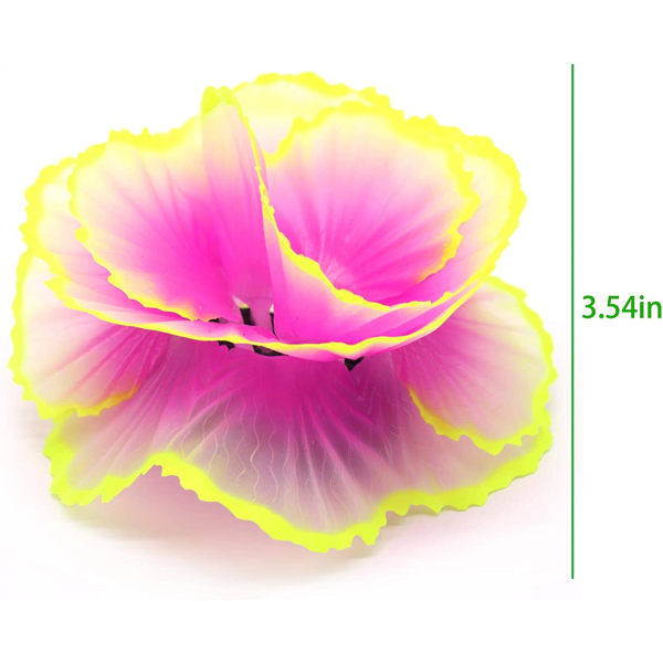 Dekorativ harpikskoral til akvarium - glødende effekt - lilla