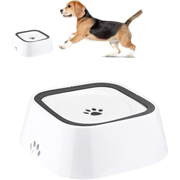 Pet Water Bowl, Splash Proof Pet Water Fountain, Slow Feeder for