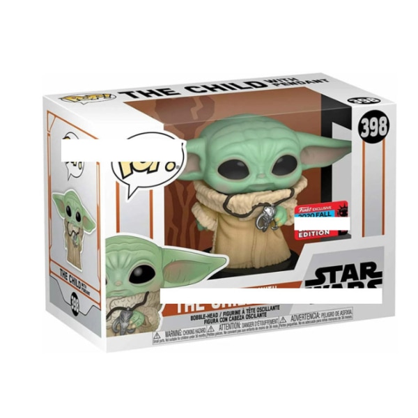 Funko Pop Star Wars Baby Yoda Holding Bowl Eat Frog & Take Neckla