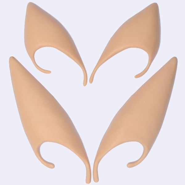 8 bitar av latex Fairy ELF-öron med spetsiga öron för Cosplay H