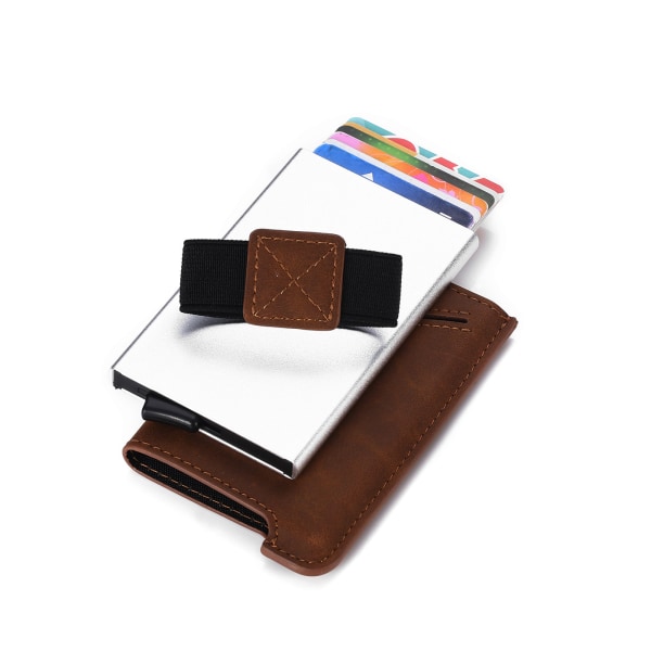 Business ID Bankkortholder Mini Pu Leather Rfid Blocking Wa