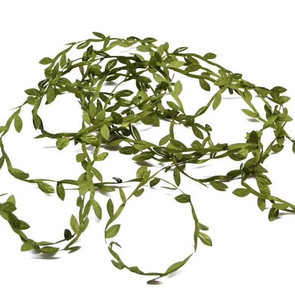 200M/656ft silkkilehden muotoiset käsintehdyt keinotekoiset vihreät lehdet