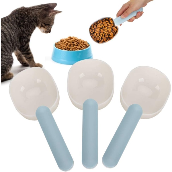 3 STK højstyrke plastik kæledyrsfoderske til katte-foderske