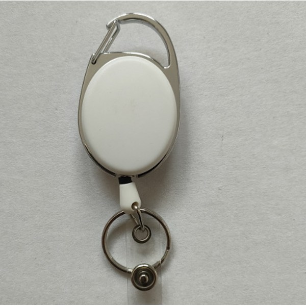 Retractable Badge Holder, 2 kpl valkoista avaimenperän pidikettä, Wi