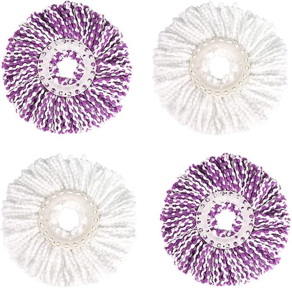 4 st Spin Mop Head Mopphuvuden Mikrofiberersättning