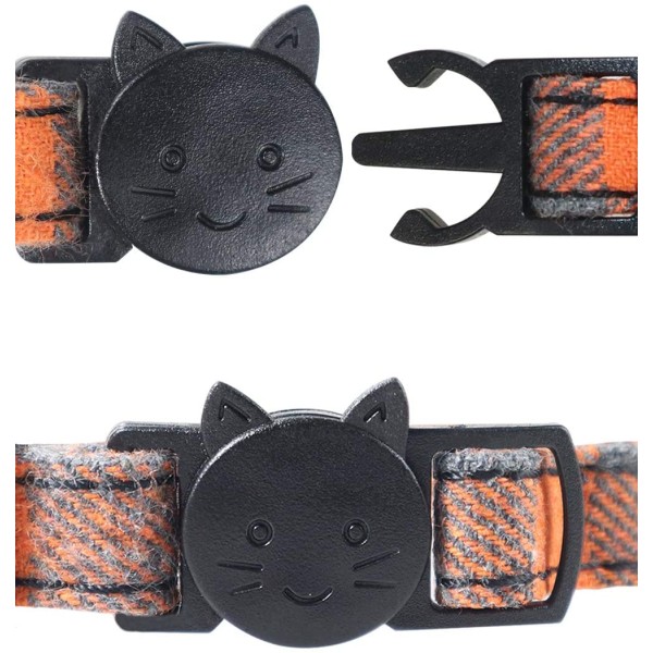 Anti Strangling Cat Collar, Kattehalsbånd med klokke og sløyfe, Cu