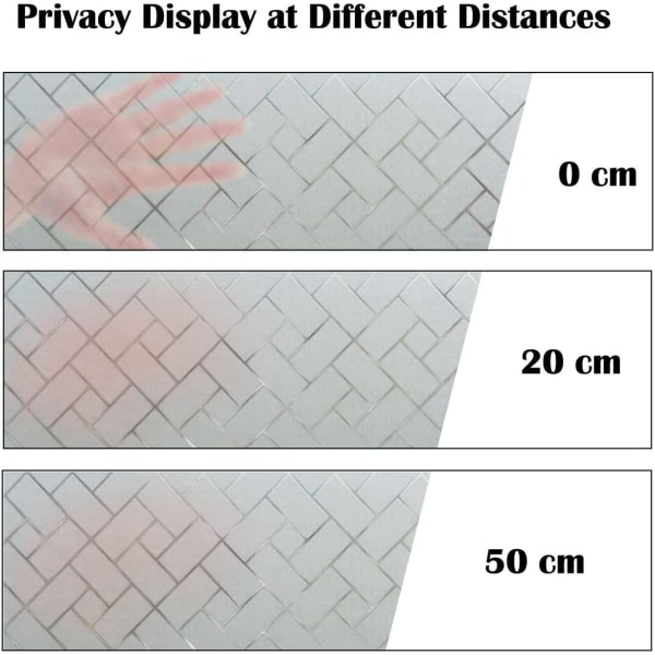 Anti-Peek-ikkunakalvo Anti-UV-sähköstaattinen ikkunakalvo itseliimautuva ikkunakalvo yksityisyyden suoja ikkunalle kotiin toimistoon kylpyhuoneeseen (45 × 200)