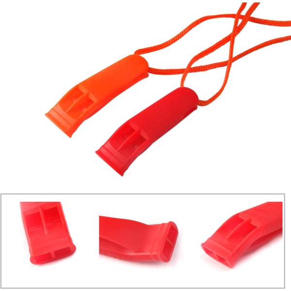 12 stycken fälträddningsrep räddningsvissling orange plast