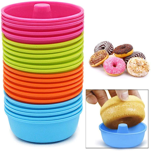 24 stk. silikone donutform silikoneforme silikone cupcake bageform