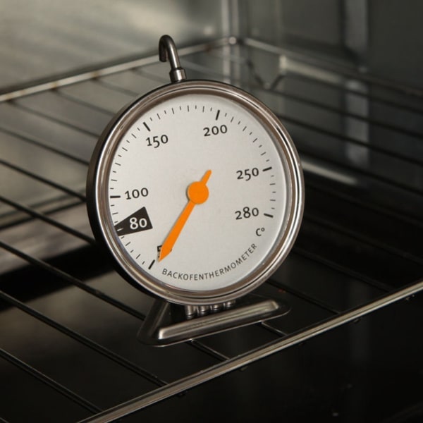 Ovntermometer i rustfrit stål med hængekrog Køkkenbakin