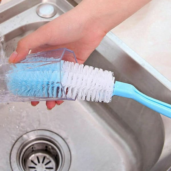 Langt skaft Flaske Børste Rensekopper Scrubber Rengøring Vask