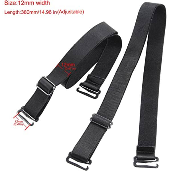 Lingerietillbehör 12 mm (set om 3) Justerbar axelrem E