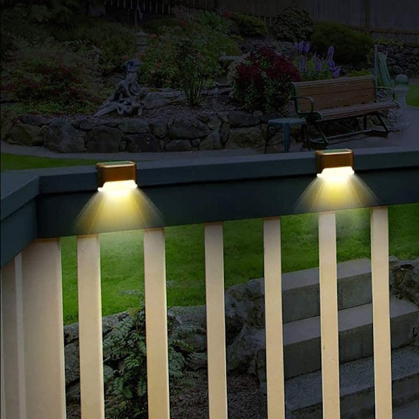 Sæt med 4 varme LED-sollamper udendørs væglampe IP65 Wat