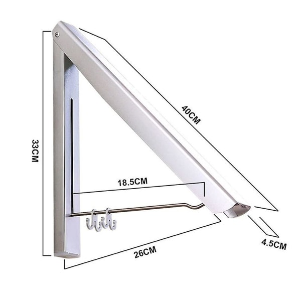 Infällbar klädhängare väggmonterad hopfällbar klädhängare