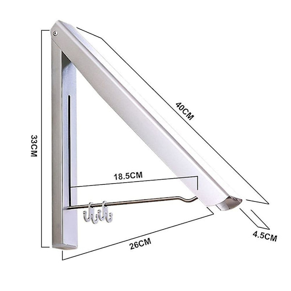Retractable Clothes Rack Wall Mounted Folding Clothes Hanger
