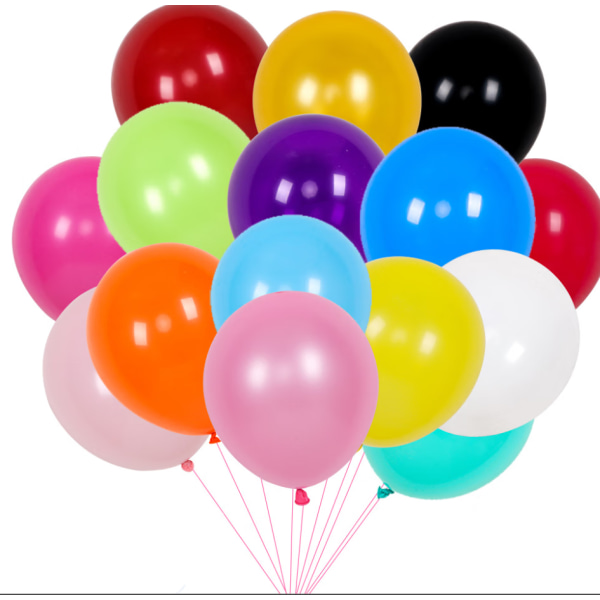 100 flerfargede ballonger Pearly Pearl flerfargede ballonger. 30