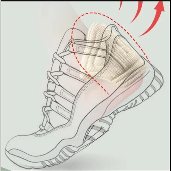 (Vit) 1 par hälinsatser, skoinlägg, mjuka och effektiva,