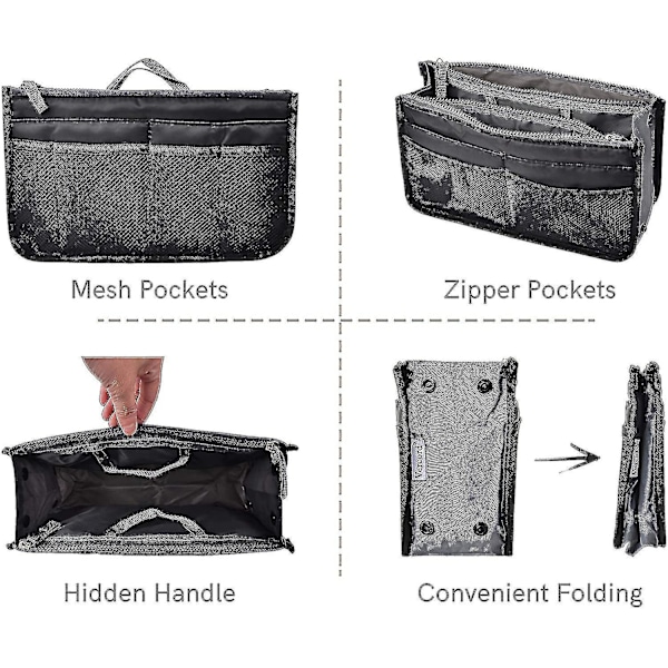 Veskeorganisatorinnsats for håndvesker Bag Organizers Inside Tote P