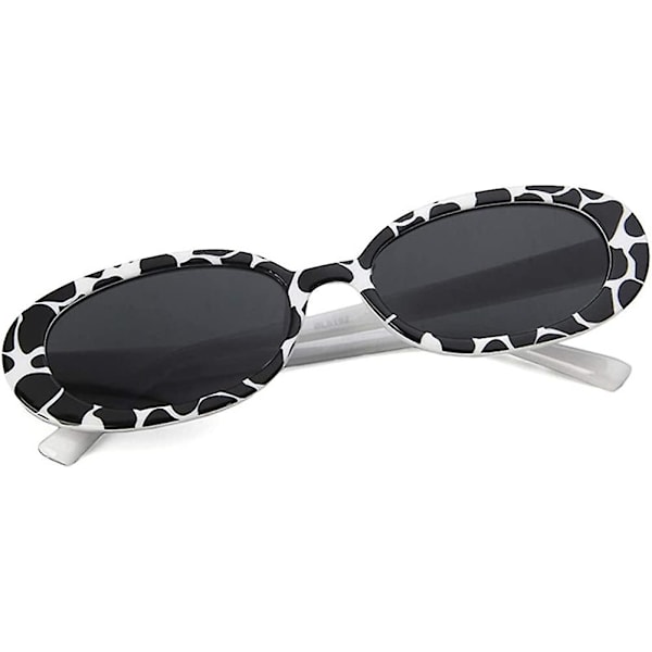 Trendy ko-farvede solbriller med lille stel, fashion ovale plettede