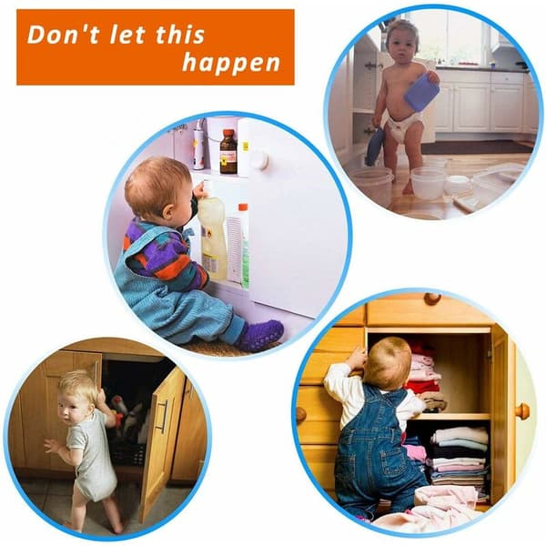 Baby dörrlås, 8 st barnsäkerhetslås säkerhetslås plastmugg