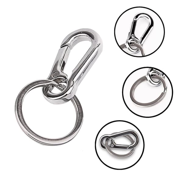 3-pack metallkarbinhake nyckelring nyckelring kedja