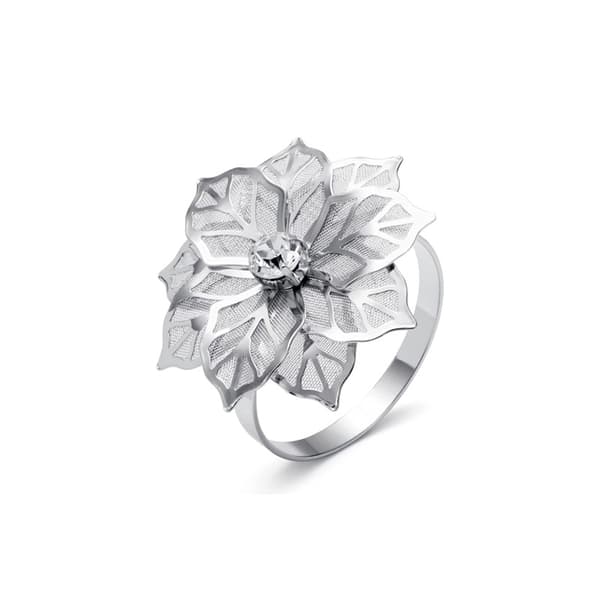 (Blomma-Silver) Servettringar och hållare, 1 st metallservettring