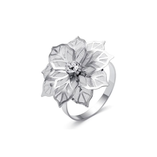 (Blomst-Sølv) Servietringe og -holdere, 1 stk. metalservietring