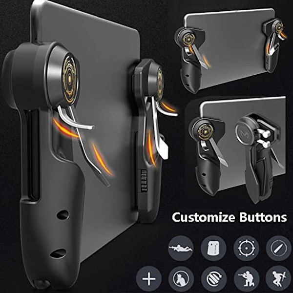 2 st Tablet Game Joystick Trigger Handtag 6 Finger L1R1 Shooter F