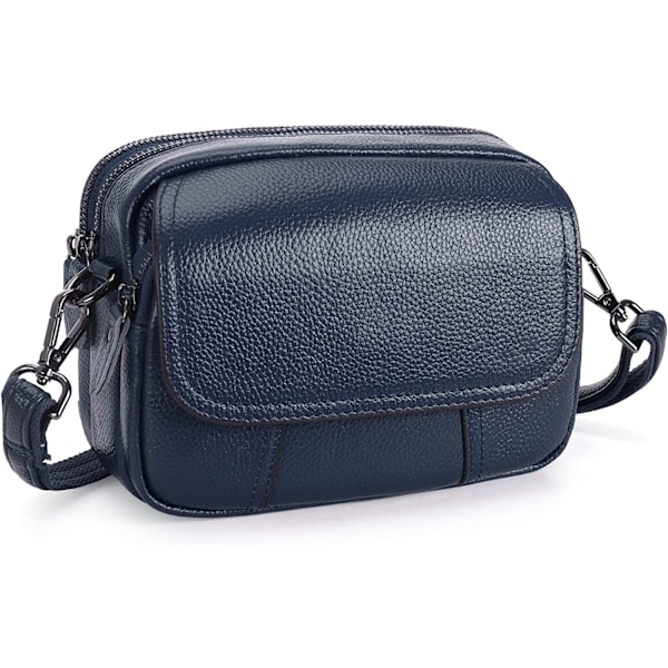 Dam Fashion Crossbody Väska - Äkta Läder Telefonväska - Liten Axelväska - Stor Kapacitet