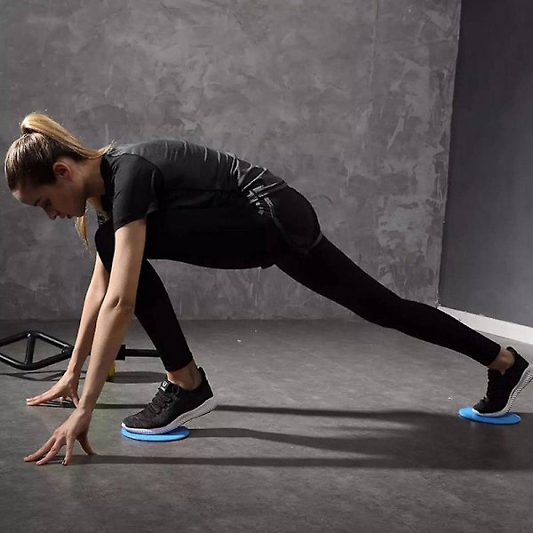Blå 2 stk. Glidende Discs Slider Fitness Disc Øvelse Glidende Plade