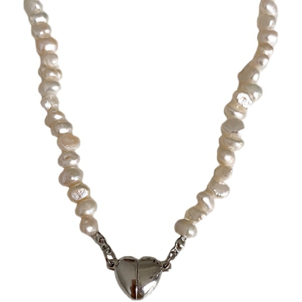 Färskvattenspärlemagneter älskar franska vintage high-end halsband