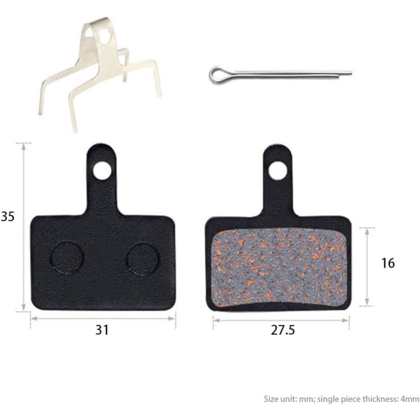 Cykelskivbromsbelägg för Shimano BR-M515 M525 M525 M575 M575 M