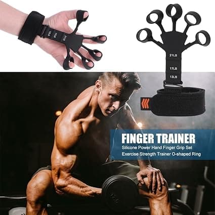 2PCS Finger Exerciser, Finger Strengthener, Grip Strength Trainer