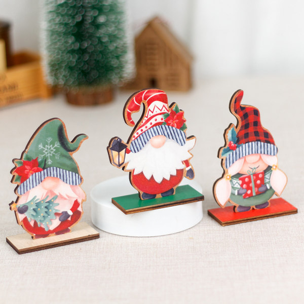 3 stykker dekorasjoner de Noël cadeau sans visage pour les pr