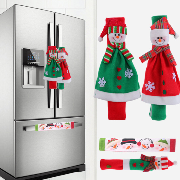 4 stk Jul Køkkenapparat Snowman Refrigerator Handle Co