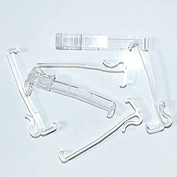 Valance Clips 6 stk 2,5 tommer Vinduspersienner Skjulte Klips Klar Plast