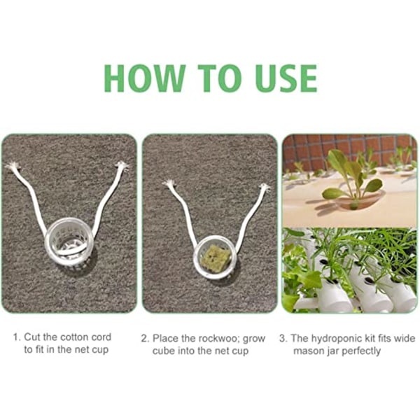 Hydroponisk nettnett - Split Mesh Container Kit for Growing Plant