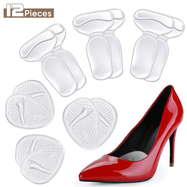 Pack Of 12 Heel Grips High Heel Cushion, Shoe Inserts Liner Pads,