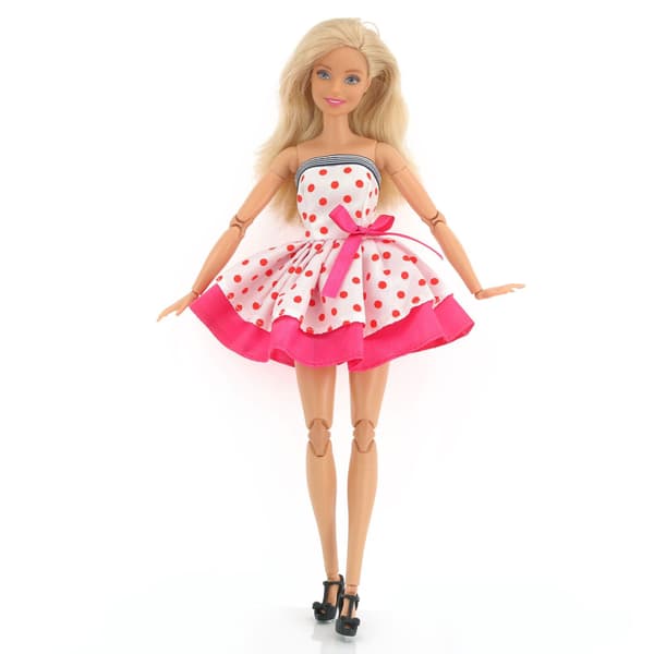 Barbie modetøj, 4 dele, 4 dukketilbehør, til ch