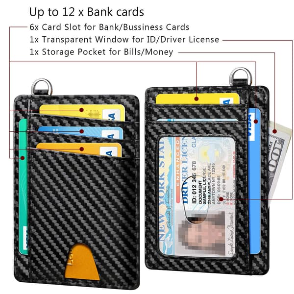 Ohut Minimalistinen EtuTaskun Lompakko, RFID-Lukitus Korttipidike