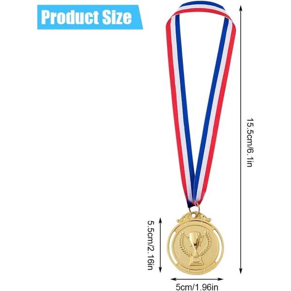 12 delar medalj (guld), metallmedalj med graverade troféer Patte