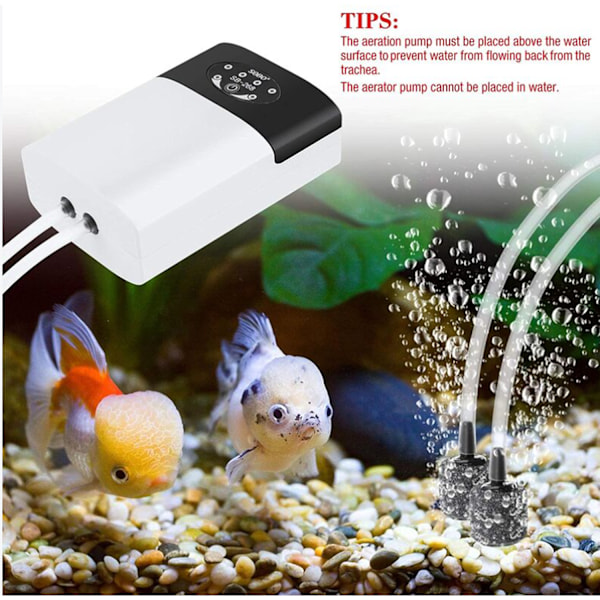 Akvarieluftpump, Bärbar Akvarieluftpump, USB-syrepump,