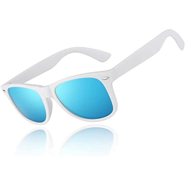 Hvit - Polariserte solbriller for menn og kvinner Klassiske solbriller