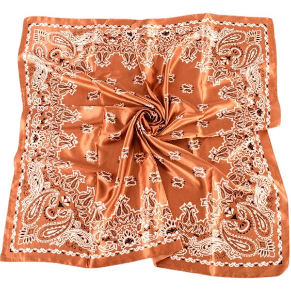 4 st 90CM Satin Cashewblomma Stora Kvadratiska Sjal, Paisley Sjal