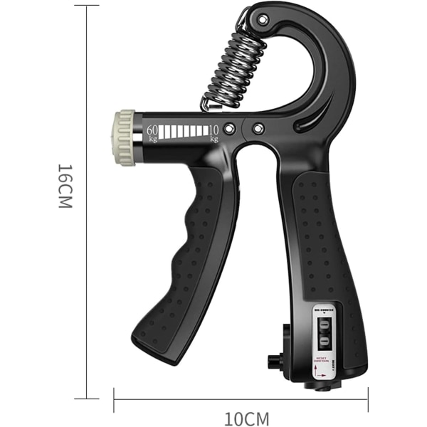 Intensiv forarmstrening, 10-60 kg justerbar tellehåndtak