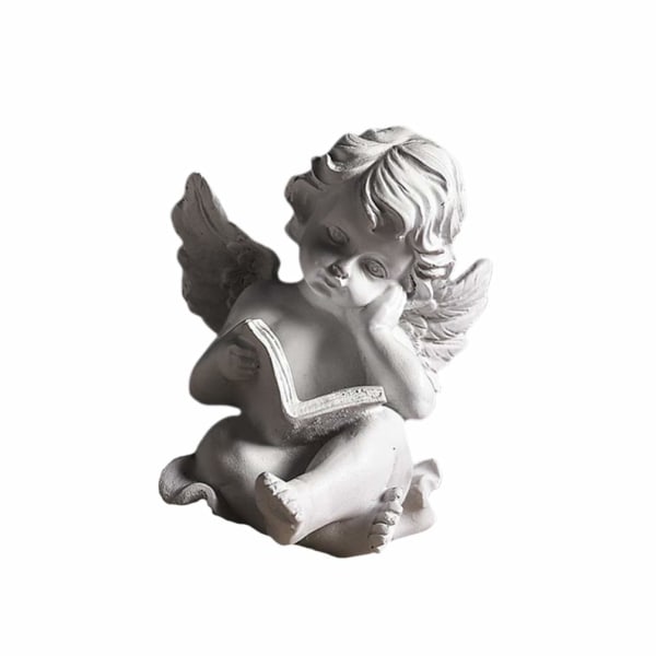 Resin Engel Figur Engel Statue Skrivebordsdekoration Ornament til Af