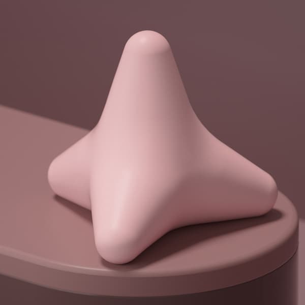 (vaaleanpunainen)1Tissue Massage Silicone Self Massage Therapy Tool Manual
