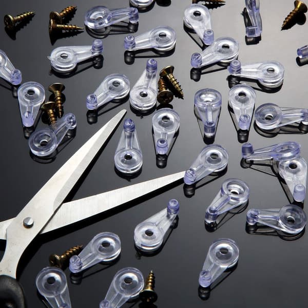 50 stk. glasclips til glashylder, 4 mm glas