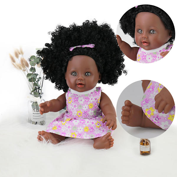 Kollektion 11 tum / 28 cm mjuk kropp afroamerikansk nyfödd