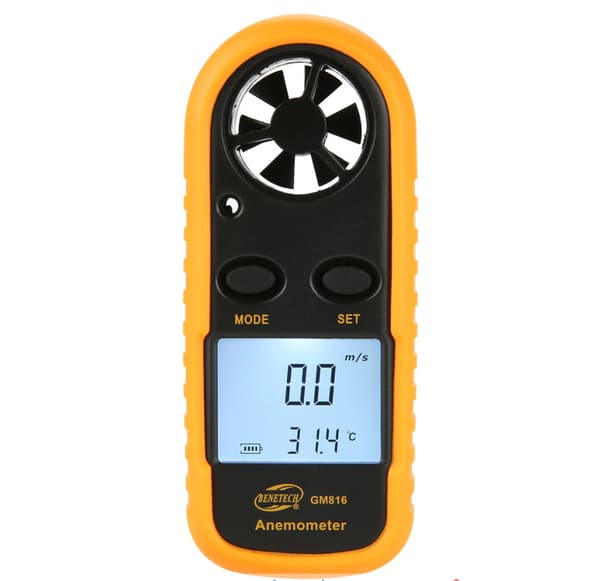 1 stk. LCD digitalt anemometer til måling af lufthastighed